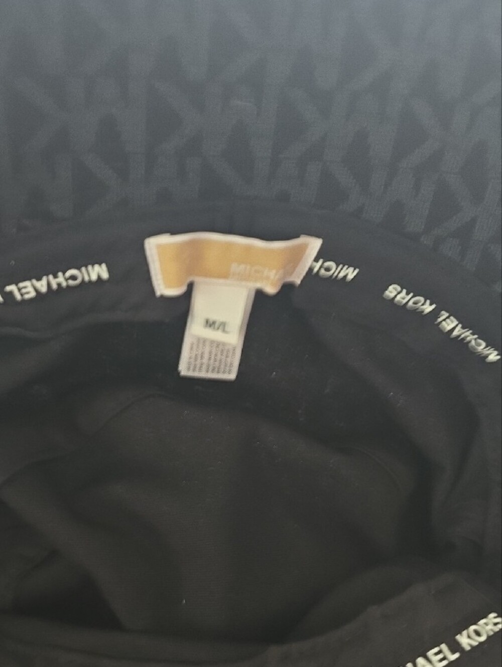 Michael Kors Black Monogram Bucket Hat - Picture 2 of 3